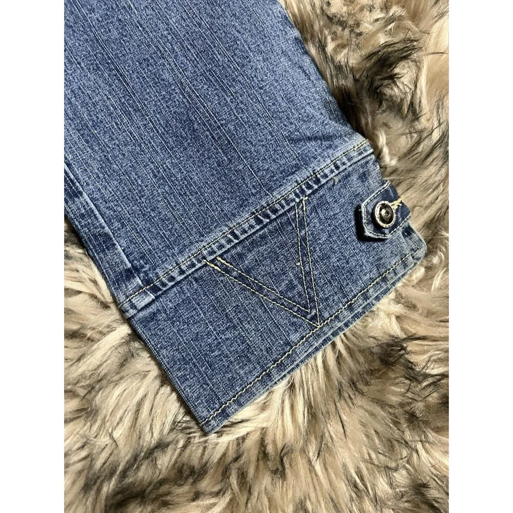 D Fuz Design Fusion Y2K Denim Capri Jeans Juniors Sz 7 Nwt